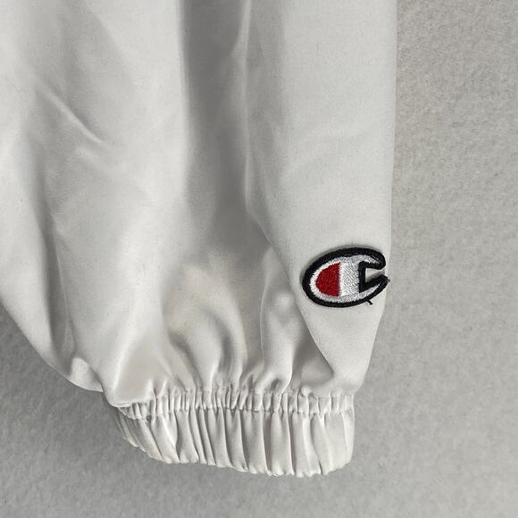 CHAMPION Jacket Mens S Big C Windbreaker Colorblock Reflective Pullover Green - Picture 11 of 15